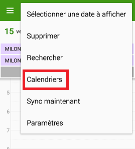 Calendrier sur Android 2/3